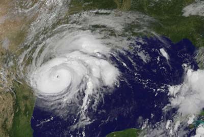 hurricane harvey satellite view